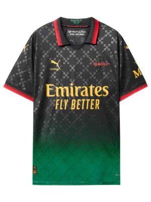 AC Milan X-Puma Fourth Black Green Jersey 24-25 Season Player Version