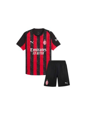 Kids AC Milan Home Jersey And Shorts 25-26 Season