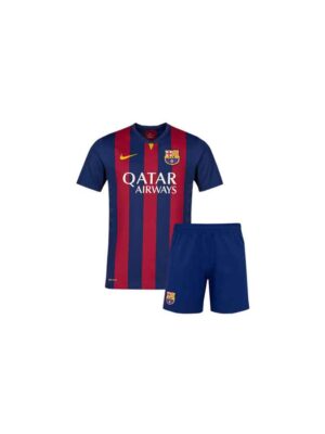 Kids Barcelona Home 2014-15 Season Retro Jersey And Shorts