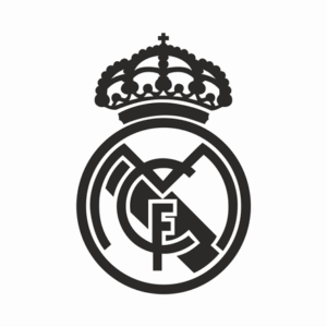 Real-Madrid-Black-And-White-Logo