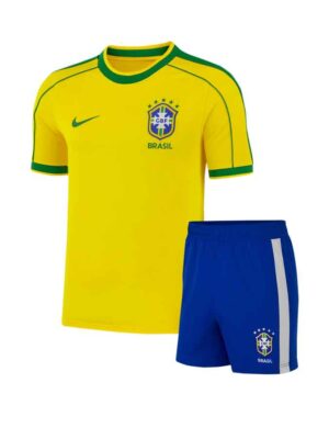 Brazil Home 1998 World Cup Retro Jersey With Shorts