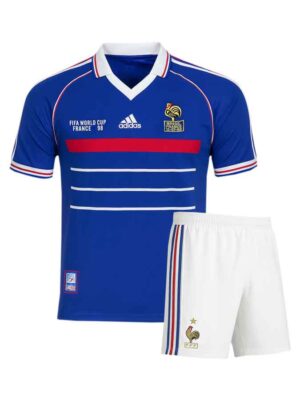 France Home 1998 World Cup Retro Jersey With Shorts