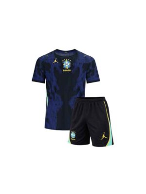 Kids Brazil Away Jersey And Shorts Worldcup 2026