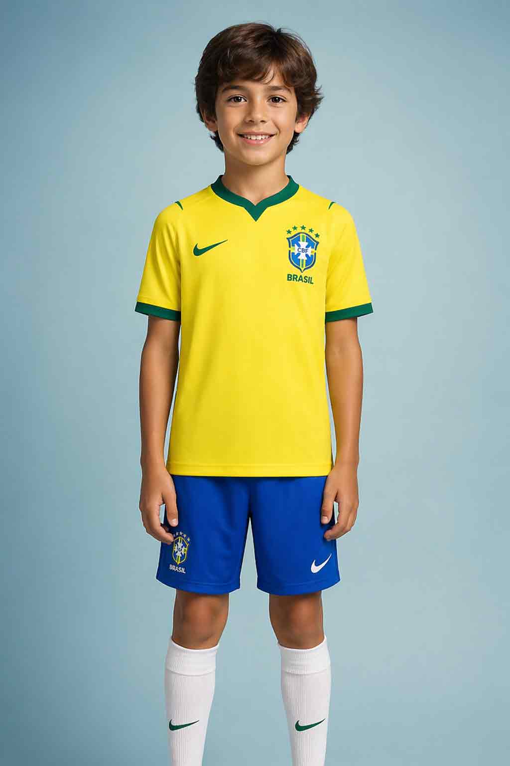 Kids-Brazil-Home-Jersey-And-Shorts-World-Cup-2026 Kids-Brazil-Home-Jersey-And-Shorts-World-Cup-2026