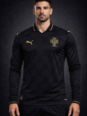 Portugal-Eusebio-Black-Special-Edition-World-Cup-2026-Long-Sleeves-Fan-Jersey
