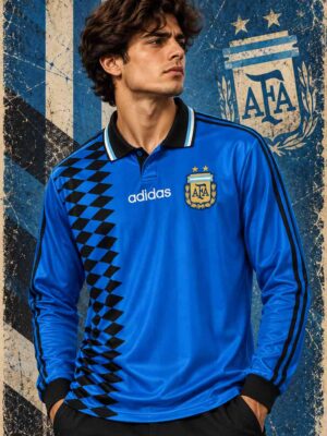 Argentina Away Retro Jersey 1994 World Cup Long Sleeves