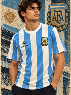 Argentina Home Retro Jersey 1986 World Cup Final with Of God