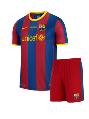 Barcelona Home Retro Jersey With Shorts 2010-11