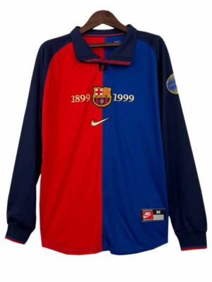 Barcelona Home Retro Jersey 1999-2000 Long Sleeves