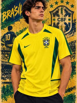 Brazil Home Retro Jersey 2002 World Cup