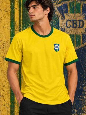 Brazil Home Pele Retro Jersey 1970 World Cup