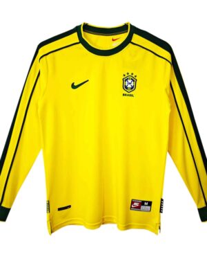 Brazil Home Retro Jersey 1998 World Cup Long Sleeves