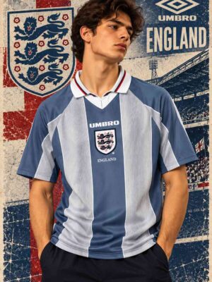 England Away 1996 Euro Retro Jersey