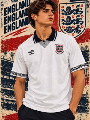 England Home Retro Jersey 1990 World Cup