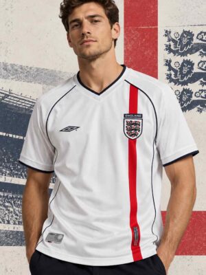 England Home Retro Jersey 2002 World Cup