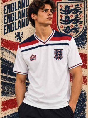 England Home Retro Jersey 1982 World Cup
