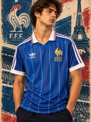 France Home Retro Jersey 1982 World Cup