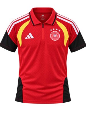 Germany Red Tiro Polo T-shirt Jersey 26-27