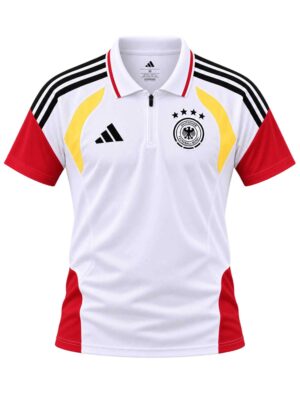 Germany White Tiro Polo T-shirt Jersey 26-27