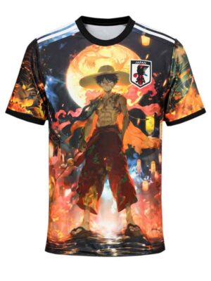 Japan One Piece Burning Luffy Special Jersey 25-26 Fan Edition