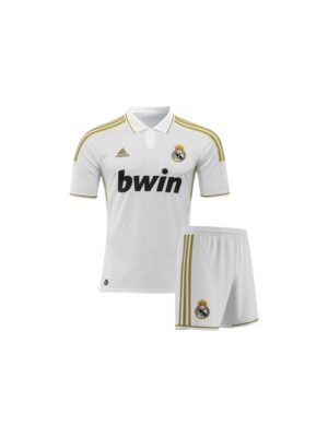 Kids Real Madrid Home Retro Jersey with Shorts 2011-12
