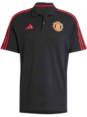 Manchester United Black DNA Polo T-shirt Jersey 26-27