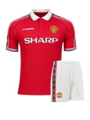 Manchester United Home 1998-99  Retro Jersey With Shorts