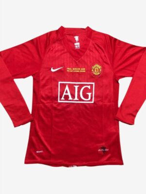 Manchester United Home Retro Jersey 2007-08 Long Sleeves