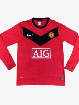 Manchester United Home Retro Jersey 2009-10 Long Sleeves