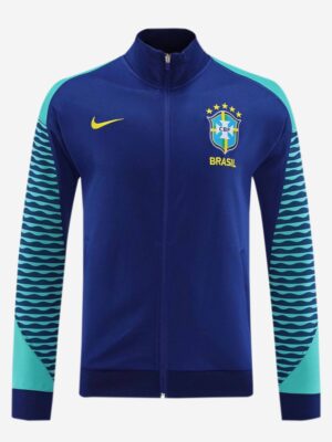 Brazil Navy Blue Jacket 23-24 Season Premium