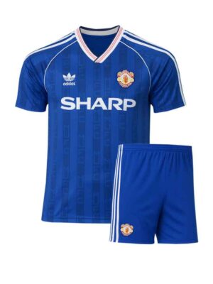 Manchester United Third  Retro Jersey With Shorts 1988-90