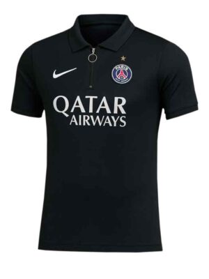 PSG Black Polo T-shirt Jersey 25-26