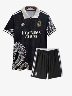 Real Madrid Black Dragon Special Jersey With Shorts 22-23