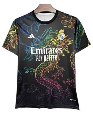 Real Madrid Black Multicolor Dragon 24-25  Fan Edition Jersey