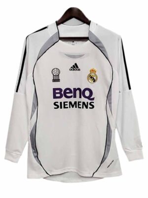 Real Madrid Home Retro Jersey 2006-07 Long Sleeves