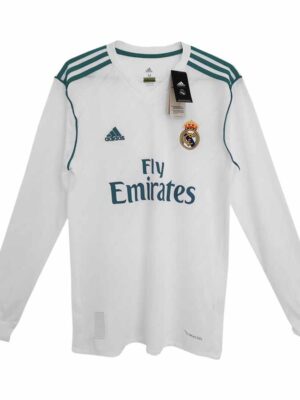 Real Madrid Home Retro Jersey 2017-18 Long Sleeves