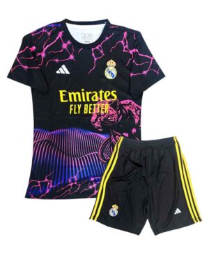 Real Madrid Lightning Leopard Special Edition Purple Jersey With Shorts 24-25