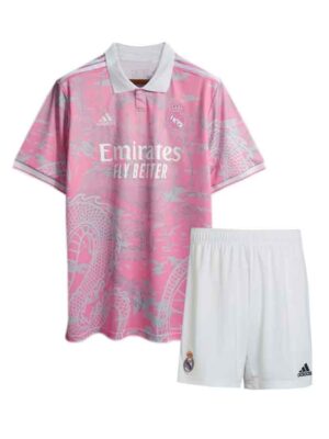 Real Madrid Pink Dragon Jersey With Shorts 23-24